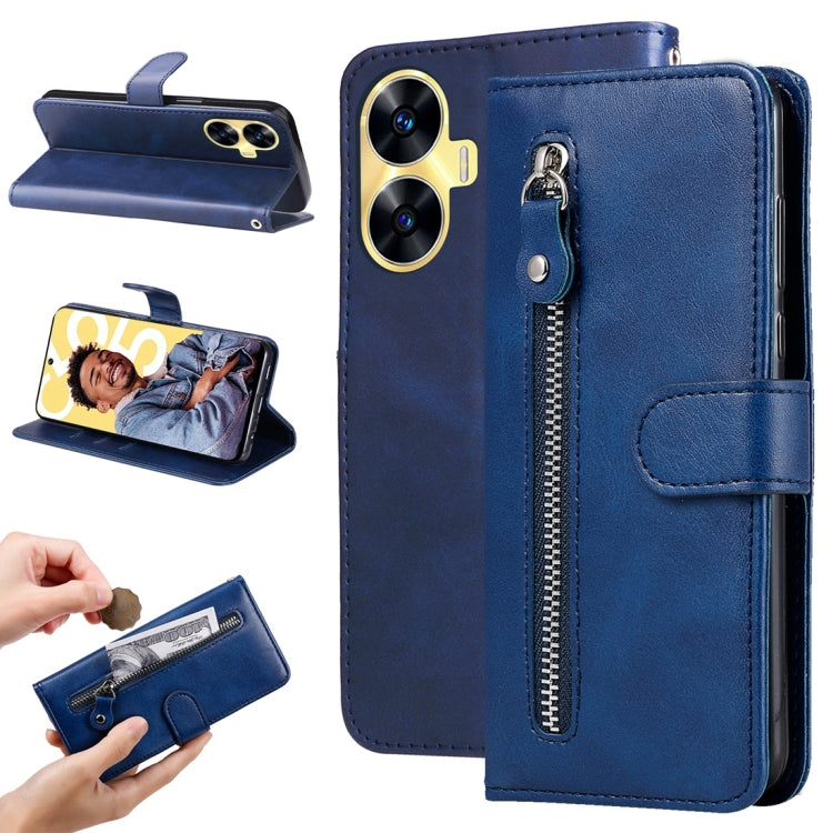 Fashion Calf Texture Zipper Leather Phone Case, For Realme 12 Pro+, For Realme C67 4G Global, For Realme C67 5G / 11 5G Taiwan Version, For Realme 11 4G Global, For Realme C53 / Narzo N53, For Realme 11, For Realme 11 Pro / 11 Pro+, For Realme C65 4G  ...