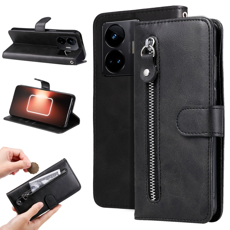 Fashion Calf Texture Zipper Leather Phone Case, For Realme C65 4G, For Realme C55, For Realme GT Neo 5 5G / GT3