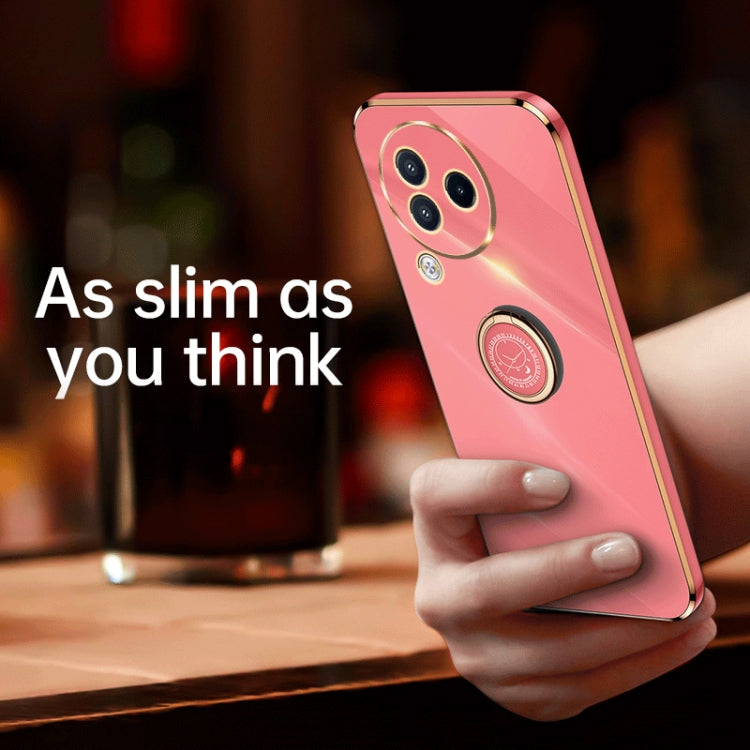 XINLI Straight Edge 6D Electroplate TPU Phone Case with Ring Holder, For Xiaomi Civi 3 5G, For Xiaomi Poco C55 4G, For Xiaomi Redmi Note 12 5G Global