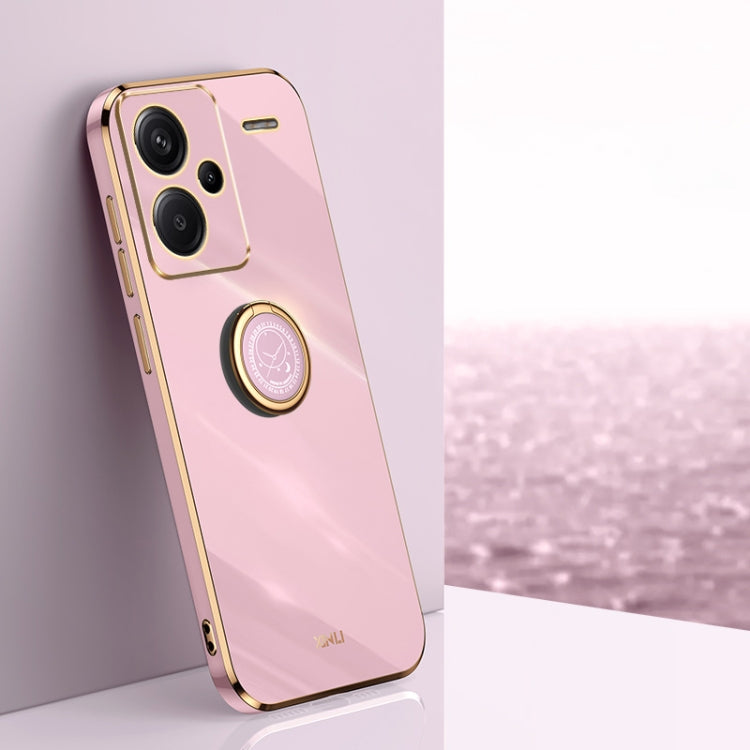 XINLI Straight Edge 6D Electroplate TPU Phone Case with Ring Holder, For Xiaomi 14, For Xiaomi Redmi Note 13 5G, For Xiaomi Redmi 13C 4G, For Xiaomi Redmi Note 13 Pro+, For Xiaomi Redmi Note 13 Pro, For Xiaomi Redmi K60 Ultra / Mi 13T