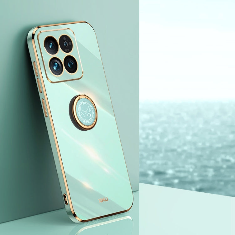 XINLI Straight Edge 6D Electroplate TPU Phone Case with Ring Holder, For Xiaomi 14, For Xiaomi Redmi Note 13 5G, For Xiaomi Redmi 13C 4G, For Xiaomi Redmi Note 13 Pro+, For Xiaomi Redmi Note 13 Pro, For Xiaomi Redmi K60 Ultra / Mi 13T