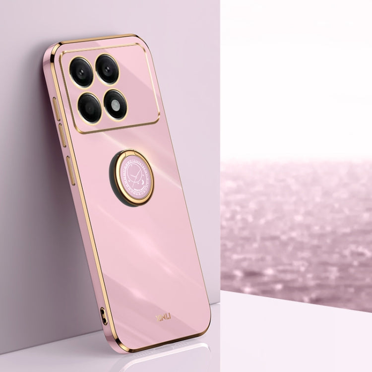 XINLI Straight Edge 6D Electroplate TPU Phone Case with Ring Holder, For Redmi 14C 4G, For Xiaomi Redmi Note 13 Pro 4G, For Xiaomi Redmi Note 13 4G, For Xiaomi Redmi 13C 5G, For Xiaomi Redmi K70E, For Xiaomi 14 Pro