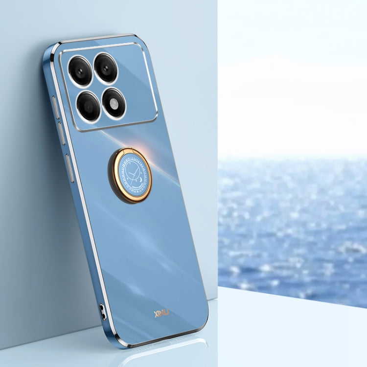 XINLI Straight Edge 6D Electroplate TPU Phone Case with Ring Holder, For Redmi 14C 4G, For Xiaomi Redmi Note 13 Pro 4G, For Xiaomi Redmi Note 13 4G, For Xiaomi Redmi 13C 5G, For Xiaomi Redmi K70E, For Xiaomi 14 Pro