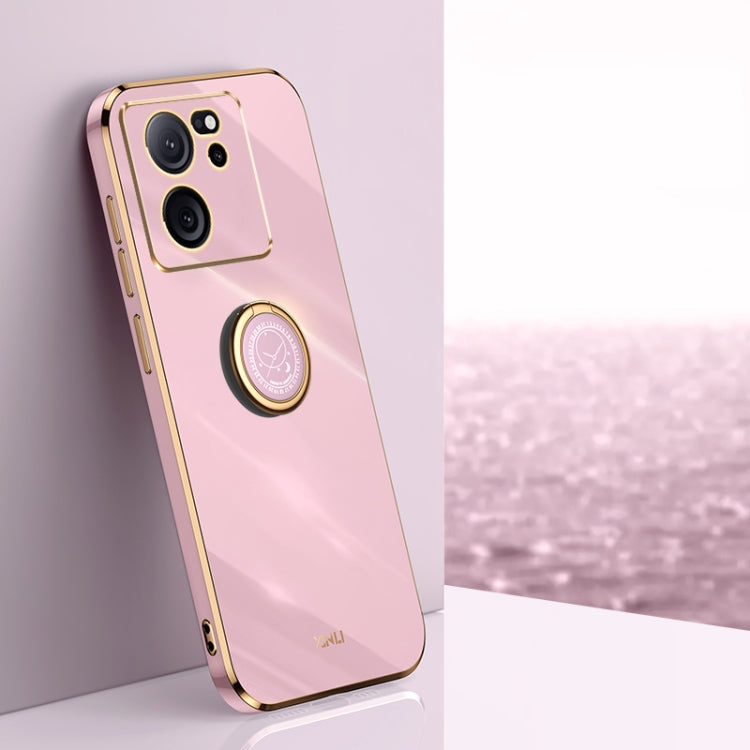 XINLI Straight Edge 6D Electroplate TPU Phone Case with Ring Holder, For Xiaomi 14, For Xiaomi Redmi Note 13 5G, For Xiaomi Redmi 13C 4G, For Xiaomi Redmi Note 13 Pro+, For Xiaomi Redmi Note 13 Pro, For Xiaomi Redmi K60 Ultra / Mi 13T