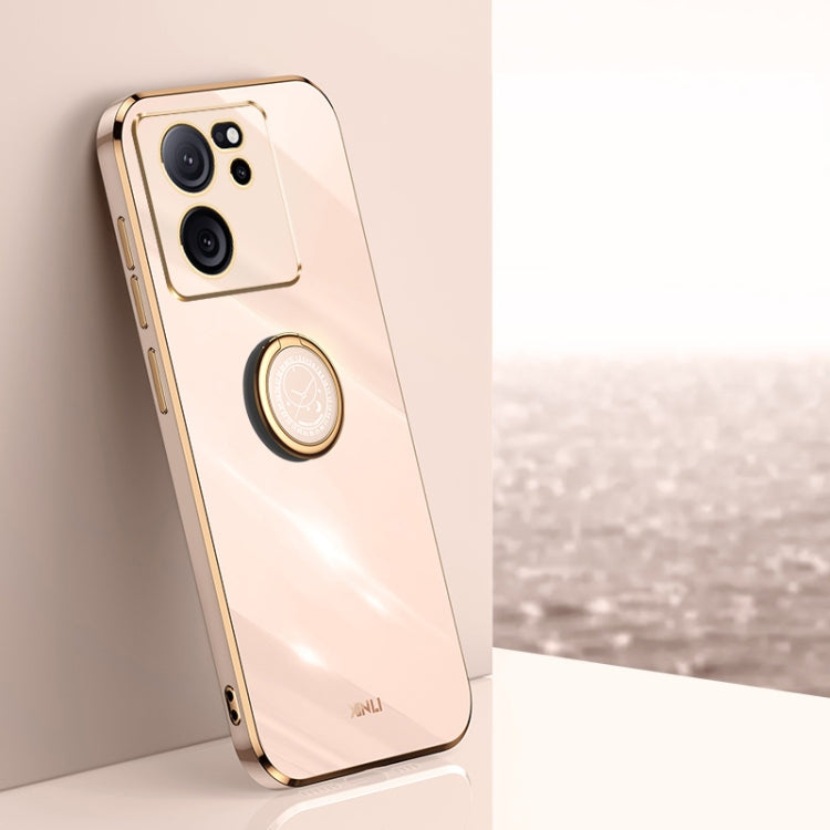 XINLI Straight Edge 6D Electroplate TPU Phone Case with Ring Holder, For Xiaomi 14, For Xiaomi Redmi Note 13 5G, For Xiaomi Redmi 13C 4G, For Xiaomi Redmi Note 13 Pro+, For Xiaomi Redmi Note 13 Pro, For Xiaomi Redmi K60 Ultra / Mi 13T