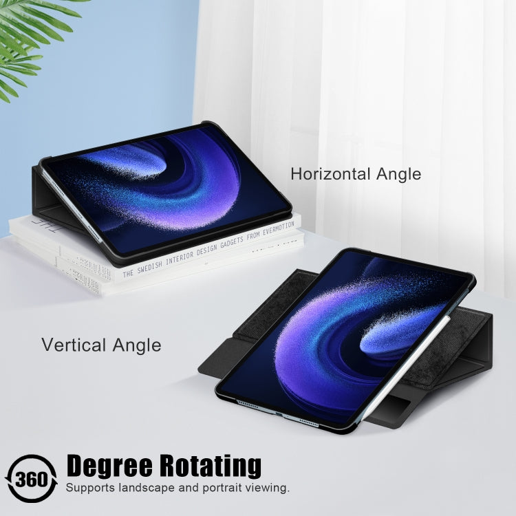 360 Rotation Stand Smart Leather Tablet Case, For Xiaomi Pad 6 / 6 Pro