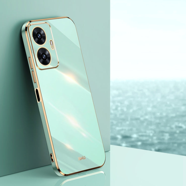 XINLI Straight 6D Plating Gold Edge TPU Phone Case, For Realme GT Neo5 SE, For Realme C55