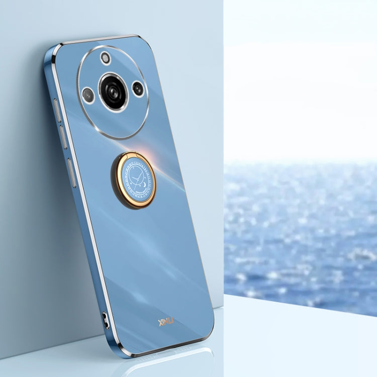 XINLI Straight Edge 6D Electroplate TPU Phone Case with Ring Holder, For Realme C75, For Realme GT 7 Pro 5G, For Realme Note 60 4G, For Realme 13 Pro Global, For Realme 11 5G, For Realme C53 2023