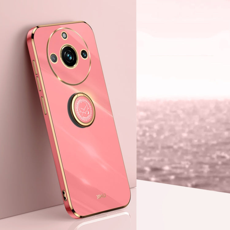 XINLI Straight Edge 6D Electroplate TPU Phone Case with Ring Holder, For Realme C75, For Realme GT 7 Pro 5G, For Realme Note 60 4G, For Realme 13 Pro Global, For Realme 11 5G, For Realme C53 2023