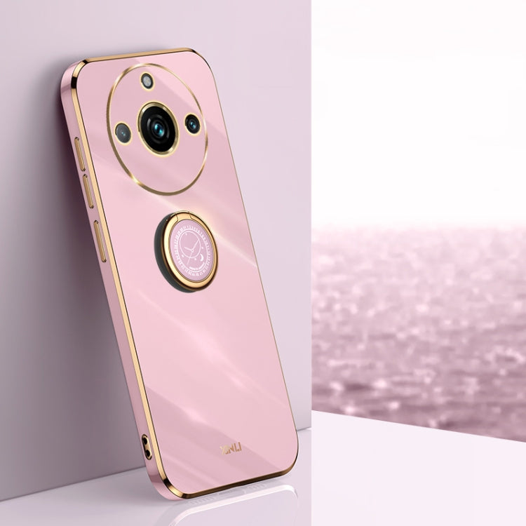 XINLI Straight Edge 6D Electroplate TPU Phone Case with Ring Holder, For Realme 11 Pro+ 5G, For Realme GT Neo5 SE, For Realme C55
