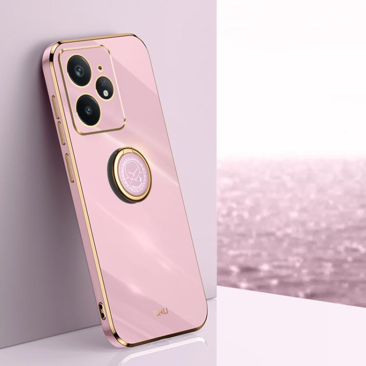 XINLI Straight Edge 6D Electroplate TPU Phone Case with Ring Holder, For Realme GT 8 Pro 5G, For Realme 15 5G Global, For Realme 14 5G Global, For Realme Neo7X, For Realme Neo7 SE, For Realme14 Pro+