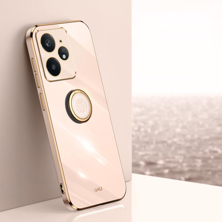 XINLI Straight Edge 6D Electroplate TPU Phone Case with Ring Holder, For Realme GT 8 Pro 5G, For Realme 15 5G Global, For Realme 14 5G Global, For Realme Neo7X, For Realme Neo7 SE, For Realme14 Pro+
