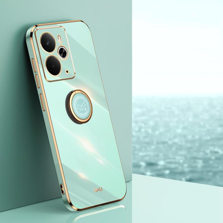 XINLI Straight Edge 6D Electroplate TPU Phone Case with Ring Holder, For Realme GT 8 Pro 5G, For Realme 15 5G Global, For Realme 14 5G Global, For Realme Neo7X, For Realme Neo7 SE, For Realme14 Pro+