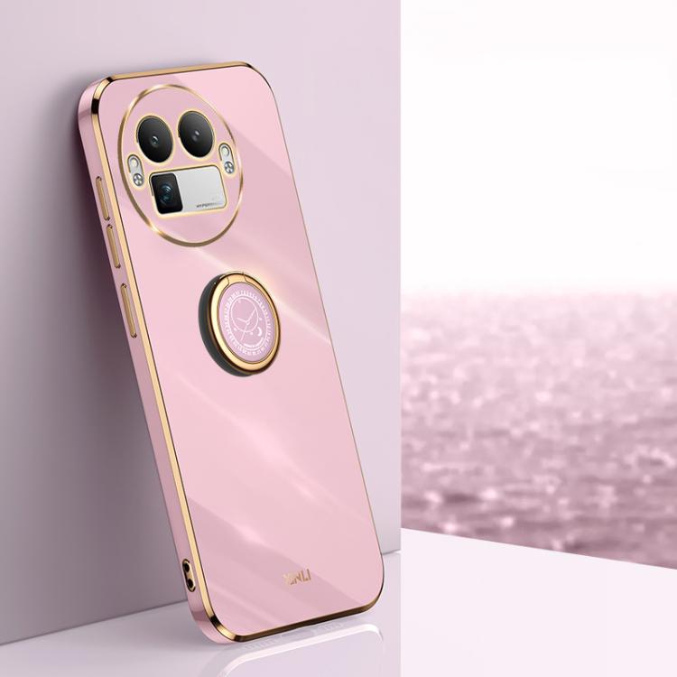 XINLI Straight Edge 6D Electroplate TPU Phone Case with Ring Holder, For Realme GT 8 Pro 5G, For Realme 15 5G Global, For Realme 14 5G Global, For Realme Neo7X, For Realme Neo7 SE, For Realme14 Pro+