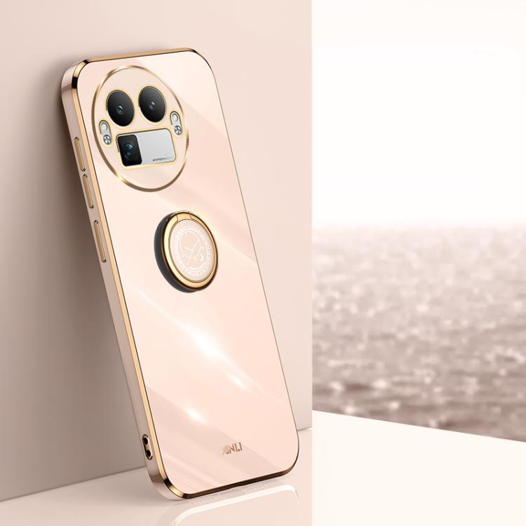 XINLI Straight Edge 6D Electroplate TPU Phone Case with Ring Holder, For Realme GT 8 Pro 5G, For Realme 15 5G Global, For Realme 14 5G Global, For Realme Neo7X, For Realme Neo7 SE, For Realme14 Pro+