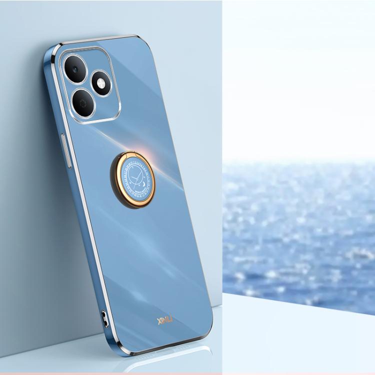 XINLI Straight Edge 6D Electroplate TPU Phone Case with Ring Holder, For Realme Note 80 4G, For Realme 16 Pro 5G, For Realme GT 8 Pro 5G, For Realme 15 5G Global, For Realme 14 5G Global, For Realme Neo7X
