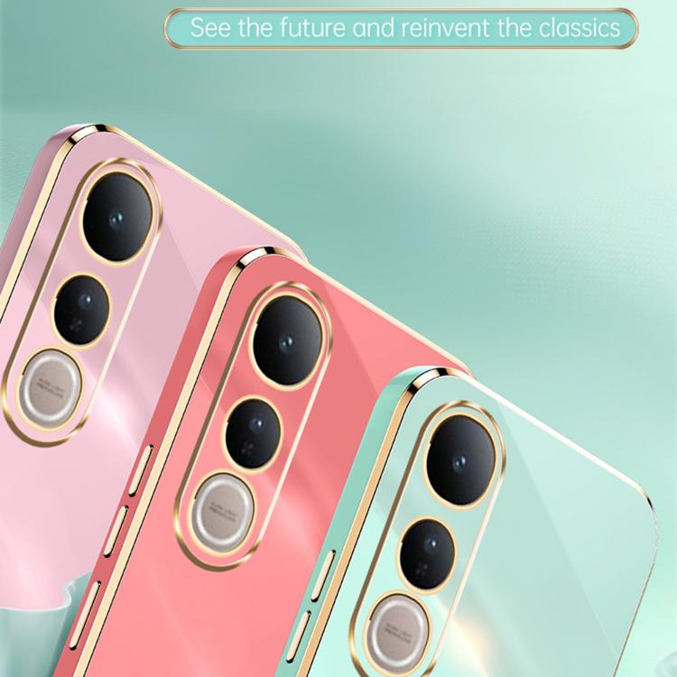 XINLI Straight Edge 6D Electroplate TPU Phone Case, For vivo V50 Lite, For vivo V50, For vivo Y300 Pro, For vivo S18 Pro, For vivo S18e, For vivo X100 Pro 5G