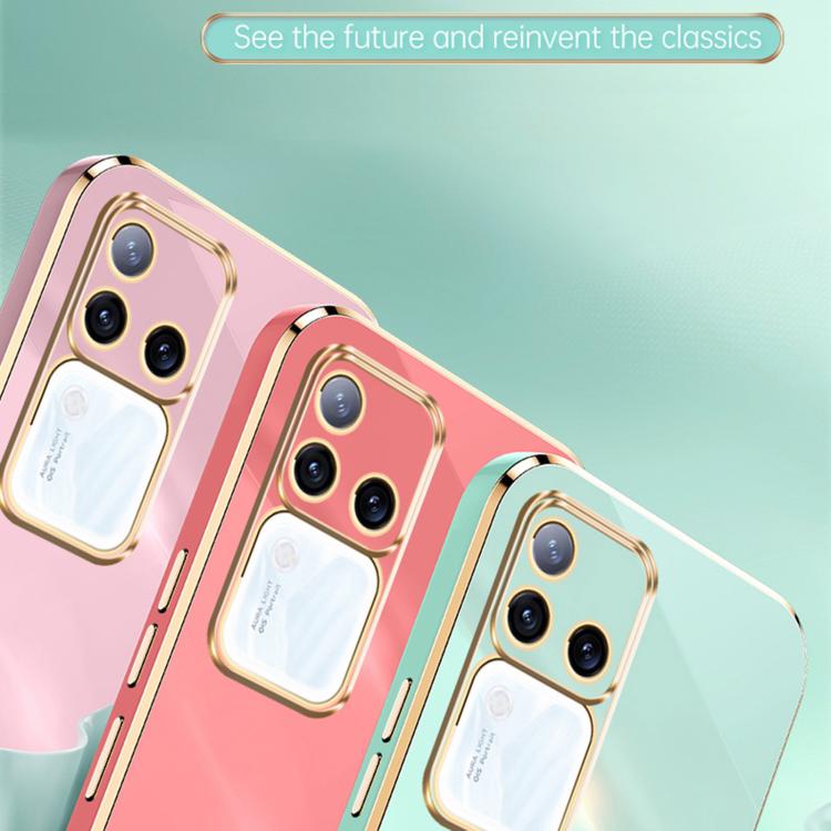 XINLI Straight Edge 6D Electroplate TPU Phone Case, For vivo S18 Pro, For vivo S18e, For vivo X100 Pro 5G, For vivo iQOO 12 Pro 5G, For vivo iQOO 12 5G, For vivo Y17S 4G