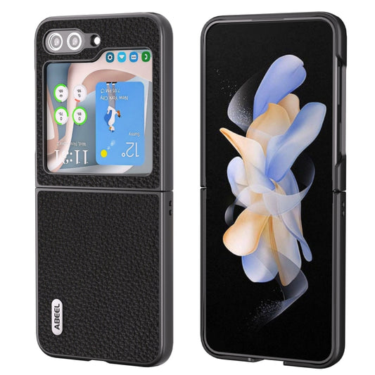 ABEEL Genuine Leather Litchi Texture Phone Case, For Samsung Galaxy Z Flip6 / Flip7 FE, For Samsung Galaxy Z Fold6, For Samsung Galaxy S24 Ultra 5G, For Samsung Galaxy S23 FE 5G, For Samsung Galaxy Z Fold5, For Samsung Galaxy Z Flip5