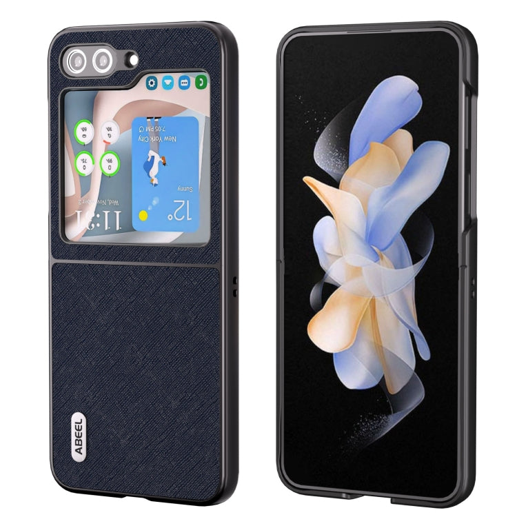 ABEEL Cross Texture Genuine Leather Phone Case, For Samsung Galaxy Z Flip6 / Flip7 FE, For Samsung Galaxy Z Fold6, For Samsung Galaxy S23 FE 5G, For Samsung Galaxy Z Fold5, For Samsung Galaxy Z Flip5