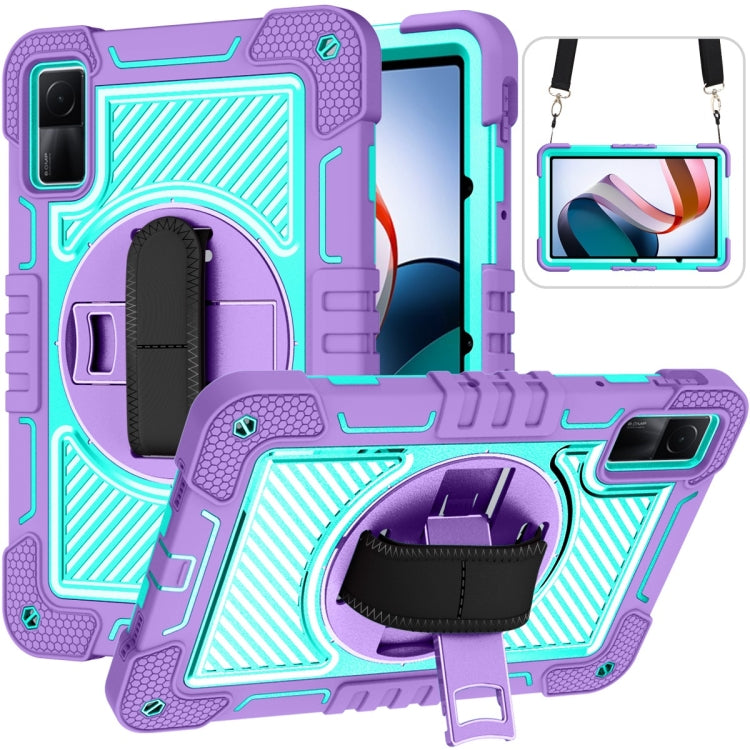 360 Degree Rotation PC Contrast Silicone Tablet Case, For Xiaomi Redmi Pad 10.61