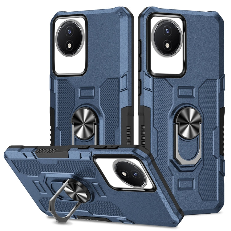 Ring Holder Armor Hybrid Phone Case, For vivo V27e, For vivo Y02, For vivo V27