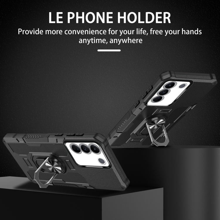 Ring Holder Armor Hybrid Phone Case, For vivo V27e, For vivo Y02, For vivo V27