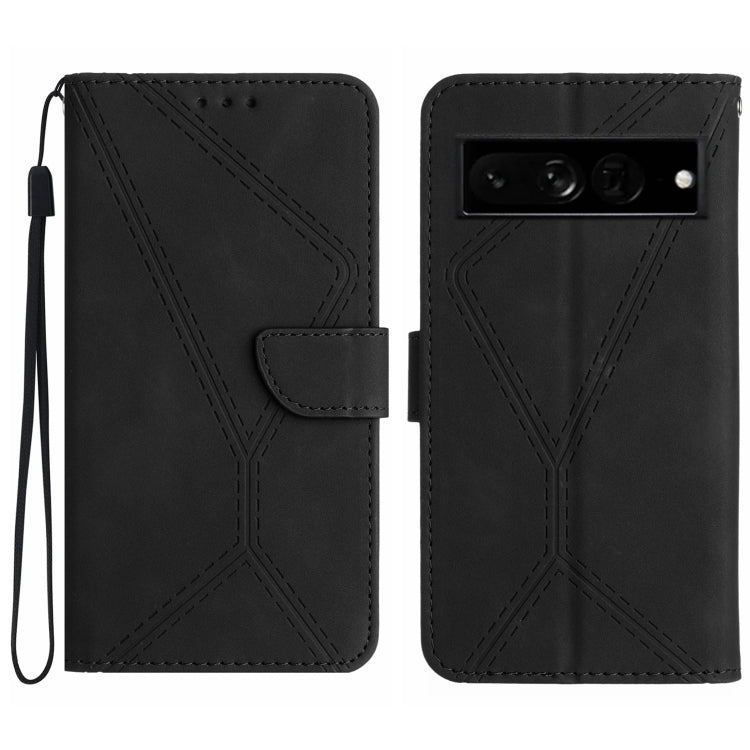 Stitching Embossed Leather Phone Case, For Google Pixel 7, For Google Pixel 7 Pro, For Google Pixel 7a, For Google Pixel 6, For Google Pixel 6 Pro, For Google Pixel 6a