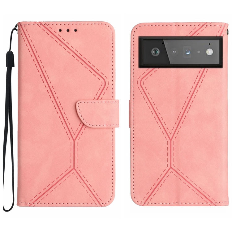 Stitching Embossed Leather Phone Case, For Google Pixel 7, For Google Pixel 7 Pro, For Google Pixel 7a, For Google Pixel 6, For Google Pixel 6 Pro, For Google Pixel 6a