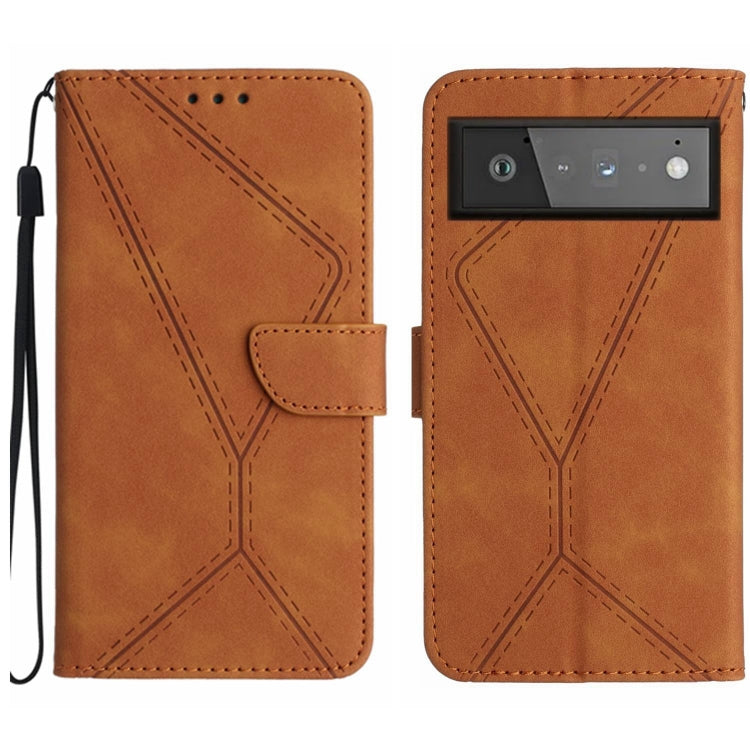 Stitching Embossed Leather Phone Case, For Google Pixel 7, For Google Pixel 7 Pro, For Google Pixel 7a, For Google Pixel 6, For Google Pixel 6 Pro, For Google Pixel 6a