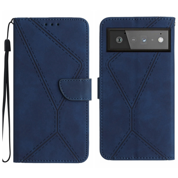 Stitching Embossed Leather Phone Case, For Google Pixel 7, For Google Pixel 7 Pro, For Google Pixel 7a, For Google Pixel 6, For Google Pixel 6 Pro, For Google Pixel 6a