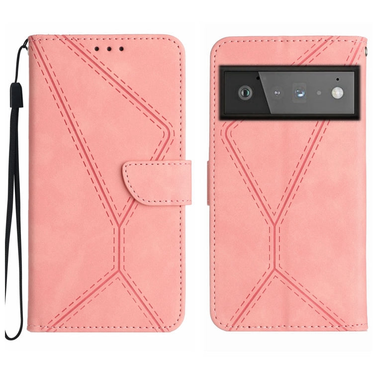 Stitching Embossed Leather Phone Case, For Google Pixel 7, For Google Pixel 7 Pro, For Google Pixel 7a, For Google Pixel 6, For Google Pixel 6 Pro, For Google Pixel 6a