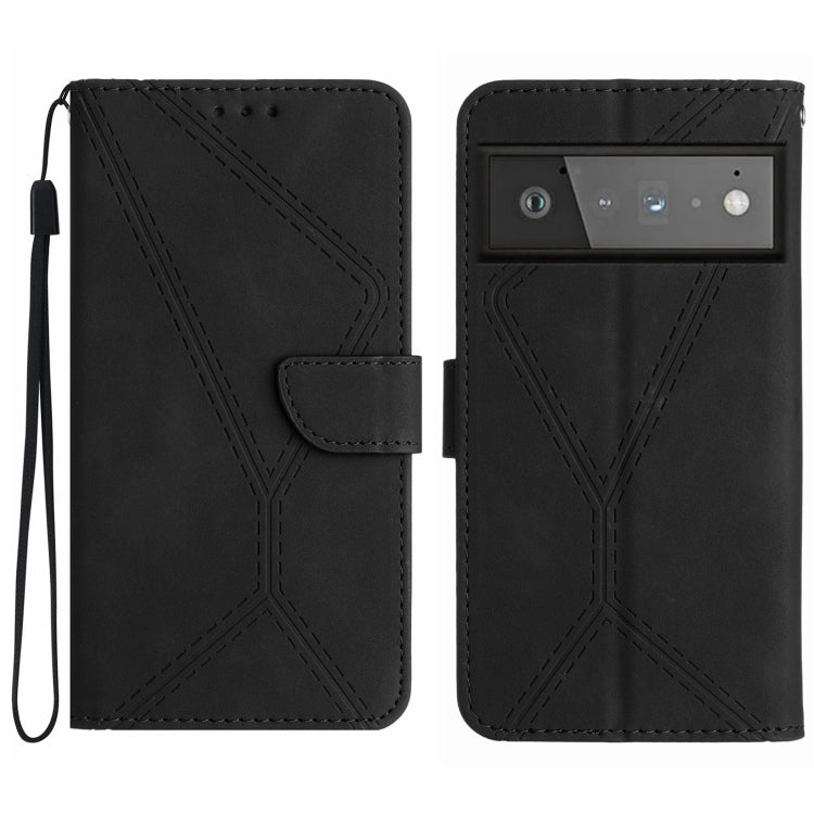 Stitching Embossed Leather Phone Case, For Google Pixel 7, For Google Pixel 7 Pro, For Google Pixel 7a, For Google Pixel 6, For Google Pixel 6 Pro, For Google Pixel 6a