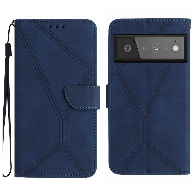 Stitching Embossed Leather Phone Case, For Google Pixel 7, For Google Pixel 7 Pro, For Google Pixel 7a, For Google Pixel 6, For Google Pixel 6 Pro, For Google Pixel 6a