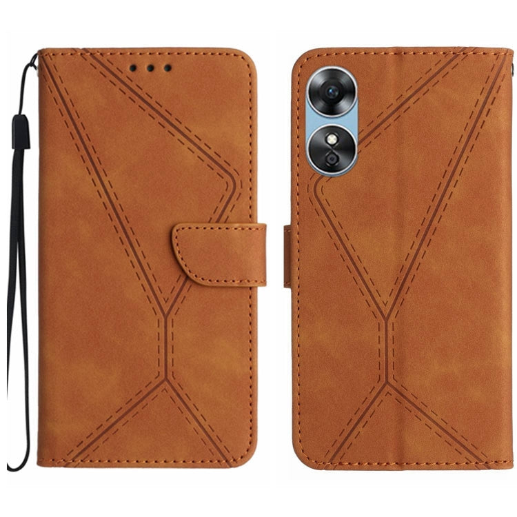 Stitching Embossed Leather Phone Case, For OPPO A17 / A17K, For OPPO A54 4G / A16, For OPPO A54 5G / A74 5G, For OPPO A55s JP, For OPPO A57 4G / A77 4G, For OPPO A78 5G, For OPPO Reno7 A JP, For OPPO Reno8 4G / Reno7 4G