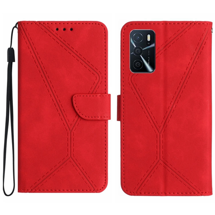 Stitching Embossed Leather Phone Case, For OPPO A17 / A17K, For OPPO A54 4G / A16, For OPPO A54 5G / A74 5G, For OPPO A55s JP, For OPPO A57 4G / A77 4G, For OPPO A78 5G, For OPPO Reno7 A JP, For OPPO Reno8 4G / Reno7 4G