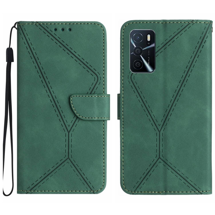 Stitching Embossed Leather Phone Case, For OPPO A17 / A17K, For OPPO A54 4G / A16, For OPPO A54 5G / A74 5G, For OPPO A55s JP, For OPPO A57 4G / A77 4G, For OPPO A78 5G, For OPPO Reno7 A JP, For OPPO Reno8 4G / Reno7 4G