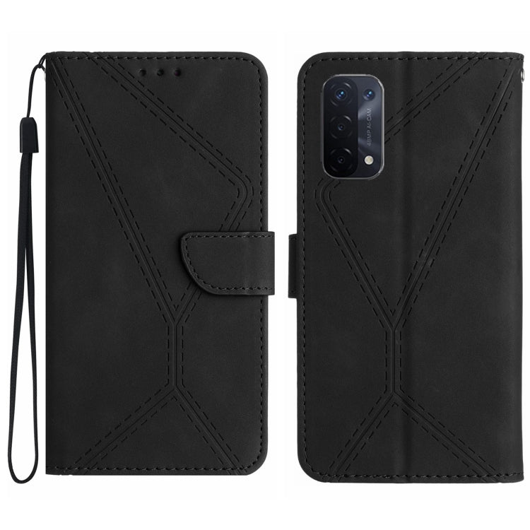 Stitching Embossed Leather Phone Case, For OPPO A17 / A17K, For OPPO A54 4G / A16, For OPPO A54 5G / A74 5G, For OPPO A55s JP, For OPPO A57 4G / A77 4G, For OPPO A78 5G, For OPPO Reno7 A JP, For OPPO Reno8 4G / Reno7 4G
