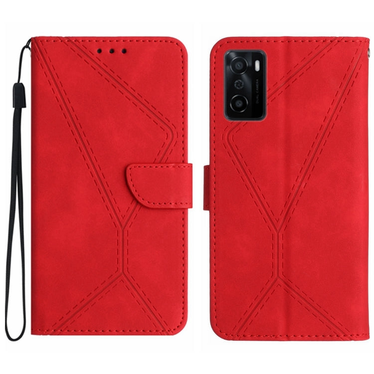 Stitching Embossed Leather Phone Case, For OPPO A17 / A17K, For OPPO A54 4G / A16, For OPPO A54 5G / A74 5G, For OPPO A55s JP, For OPPO A57 4G / A77 4G, For OPPO A78 5G, For OPPO Reno7 A JP, For OPPO Reno8 4G / Reno7 4G