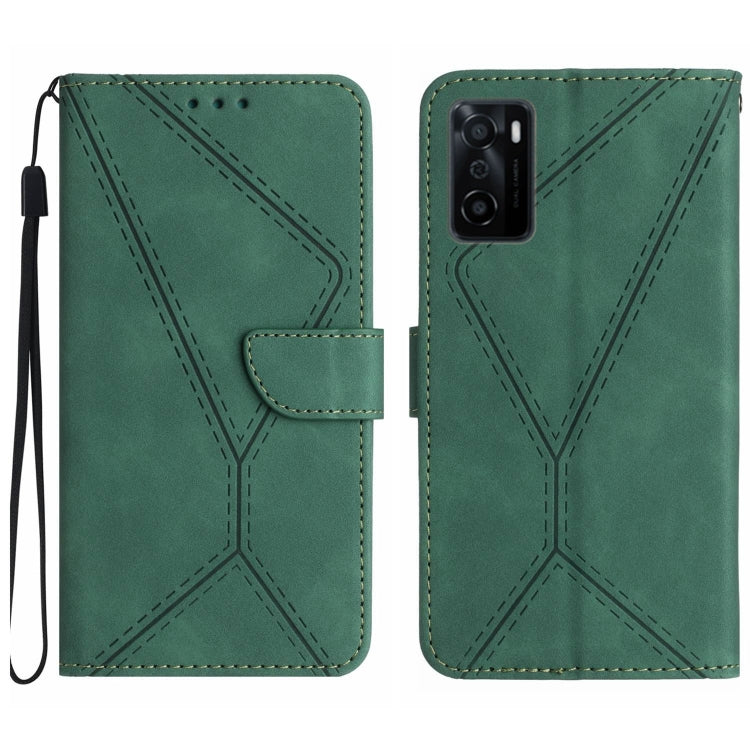 Stitching Embossed Leather Phone Case, For OPPO A17 / A17K, For OPPO A54 4G / A16, For OPPO A54 5G / A74 5G, For OPPO A55s JP, For OPPO A57 4G / A77 4G, For OPPO A78 5G, For OPPO Reno7 A JP, For OPPO Reno8 4G / Reno7 4G