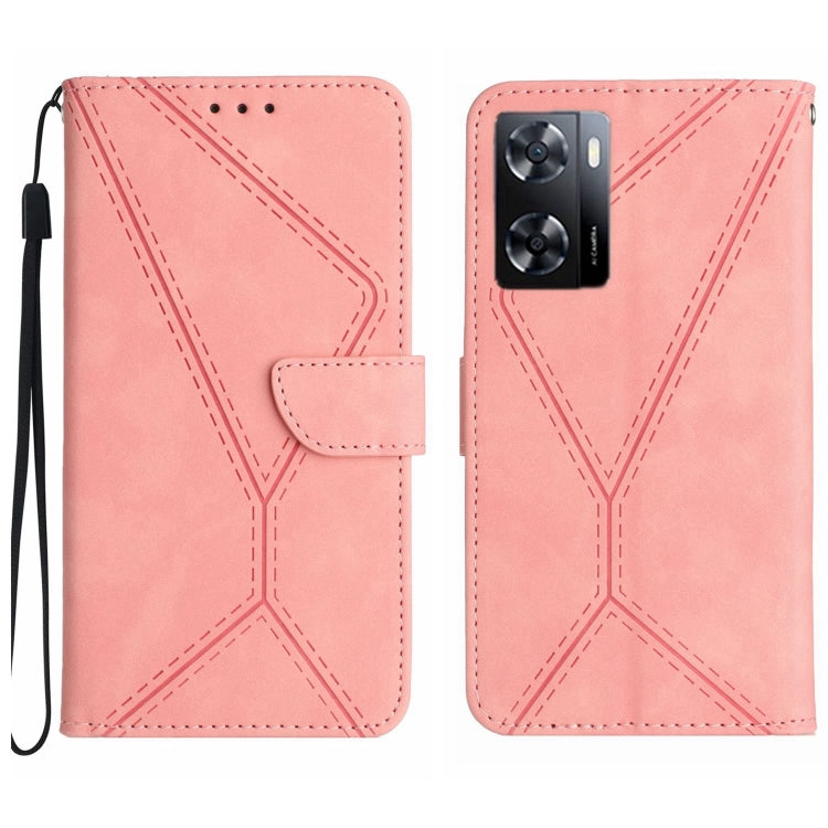 Stitching Embossed Leather Phone Case, For OPPO A17 / A17K, For OPPO A54 4G / A16, For OPPO A54 5G / A74 5G, For OPPO A55s JP, For OPPO A57 4G / A77 4G, For OPPO A78 5G, For OPPO Reno7 A JP, For OPPO Reno8 4G / Reno7 4G