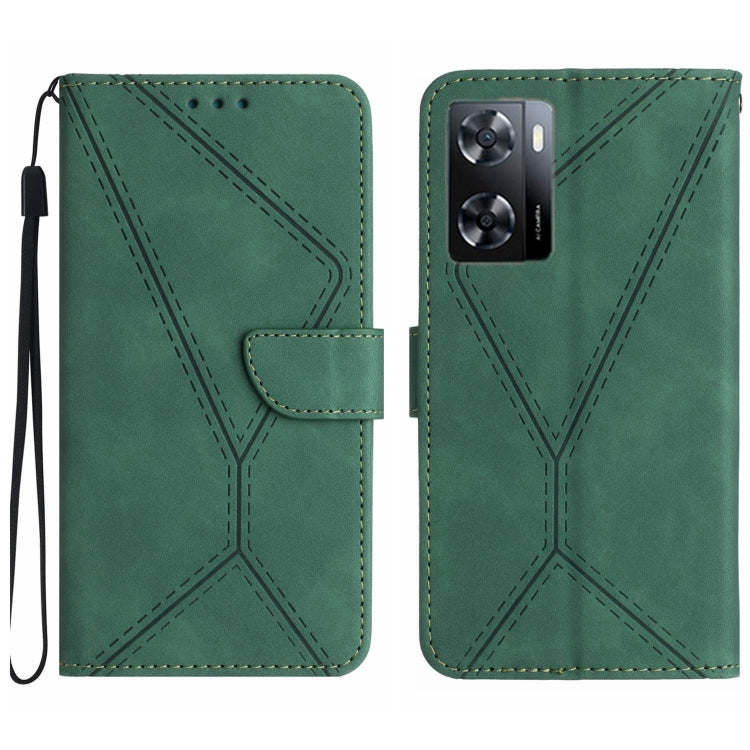 Stitching Embossed Leather Phone Case, For OPPO A17 / A17K, For OPPO A54 4G / A16, For OPPO A54 5G / A74 5G, For OPPO A55s JP, For OPPO A57 4G / A77 4G, For OPPO A78 5G, For OPPO Reno7 A JP, For OPPO Reno8 4G / Reno7 4G