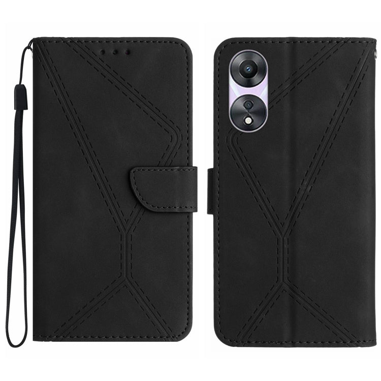 Stitching Embossed Leather Phone Case, For OPPO A17 / A17K, For OPPO A54 4G / A16, For OPPO A54 5G / A74 5G, For OPPO A55s JP, For OPPO A57 4G / A77 4G, For OPPO A78 5G, For OPPO Reno7 A JP, For OPPO Reno8 4G / Reno7 4G