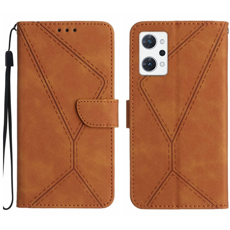 Stitching Embossed Leather Phone Case, For OPPO A17 / A17K, For OPPO A54 4G / A16, For OPPO A54 5G / A74 5G, For OPPO A55s JP, For OPPO A57 4G / A77 4G, For OPPO A78 5G, For OPPO Reno7 A JP, For OPPO Reno8 4G / Reno7 4G