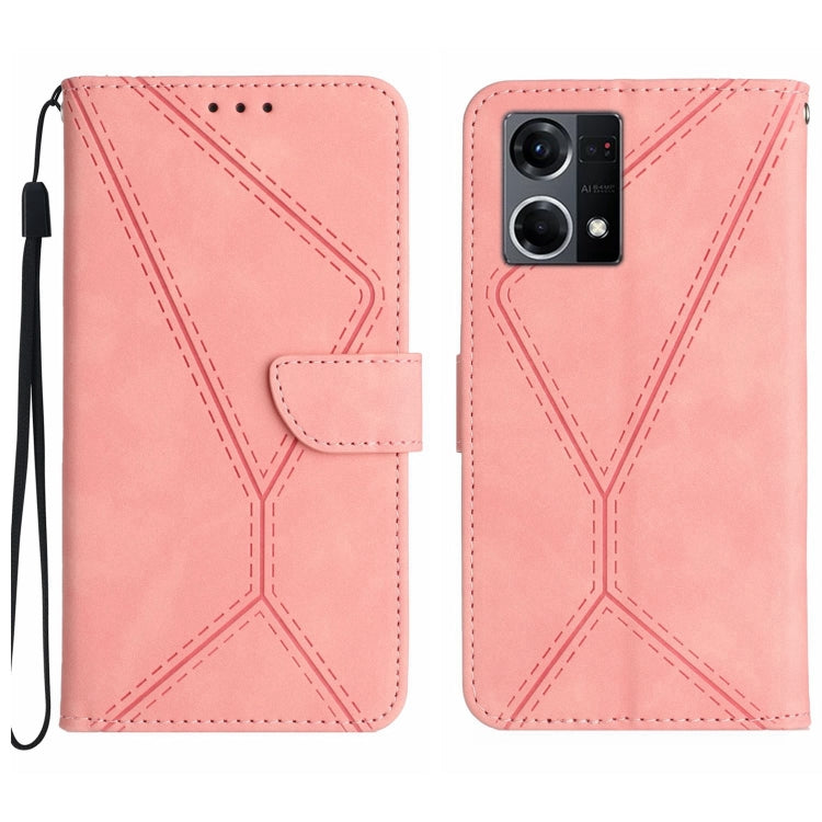 Stitching Embossed Leather Phone Case, For OPPO A17 / A17K, For OPPO A54 4G / A16, For OPPO A54 5G / A74 5G, For OPPO A55s JP, For OPPO A57 4G / A77 4G, For OPPO A78 5G, For OPPO Reno7 A JP, For OPPO Reno8 4G / Reno7 4G