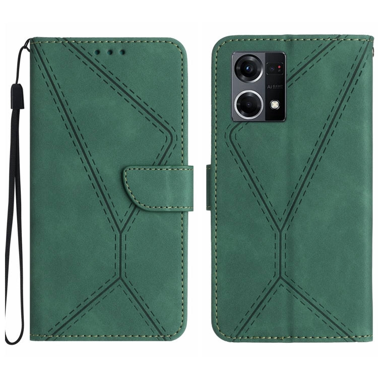 Stitching Embossed Leather Phone Case, For OPPO A17 / A17K, For OPPO A54 4G / A16, For OPPO A54 5G / A74 5G, For OPPO A55s JP, For OPPO A57 4G / A77 4G, For OPPO A78 5G, For OPPO Reno7 A JP, For OPPO Reno8 4G / Reno7 4G