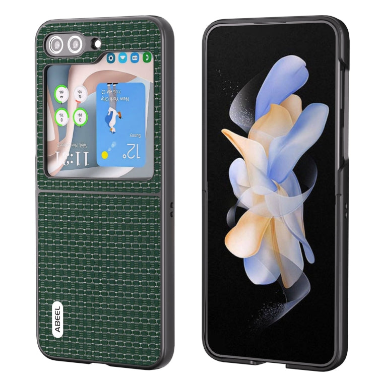 ABEEL Genuine Leather Luxury Series Phone Case, For Samsung Galaxy Z Flip5, For Samsung Galaxy Z Fold5