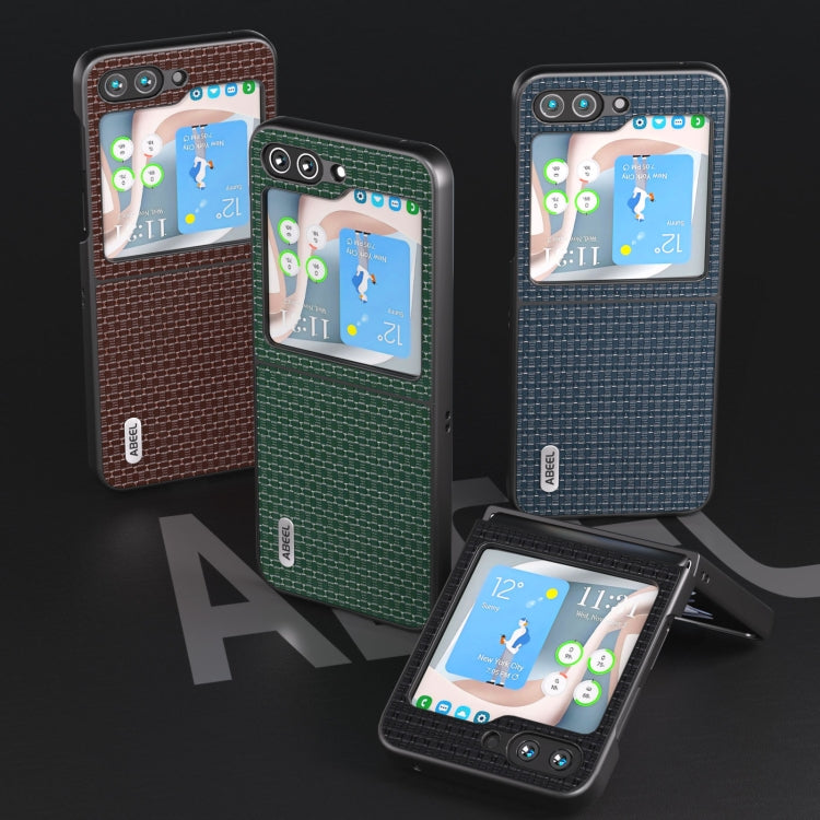 ABEEL Genuine Leather Luxury Series Phone Case, For Samsung Galaxy Z Flip5, For Samsung Galaxy Z Fold5