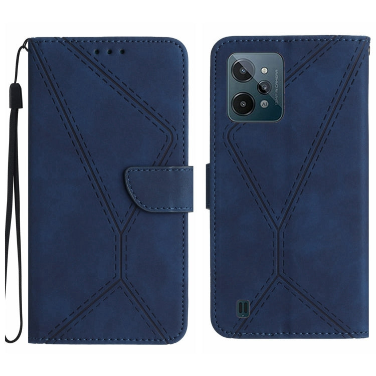 Stitching Embossed Leather Phone Case, For Realme C31, For Realme C55, For Realme 9i / OPPO A36 4G, For Realme 10 4G, For Realme 10 5G / 9i 5G, For Realme 10 Pro+, For Realme C33 2023 / 2022, For Realme C35