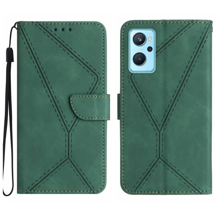 Stitching Embossed Leather Phone Case, For Realme C31, For Realme C55, For Realme 9i / OPPO A36 4G, For Realme 10 4G, For Realme 10 5G / 9i 5G, For Realme 10 Pro+, For Realme C33 2023 / 2022, For Realme C35